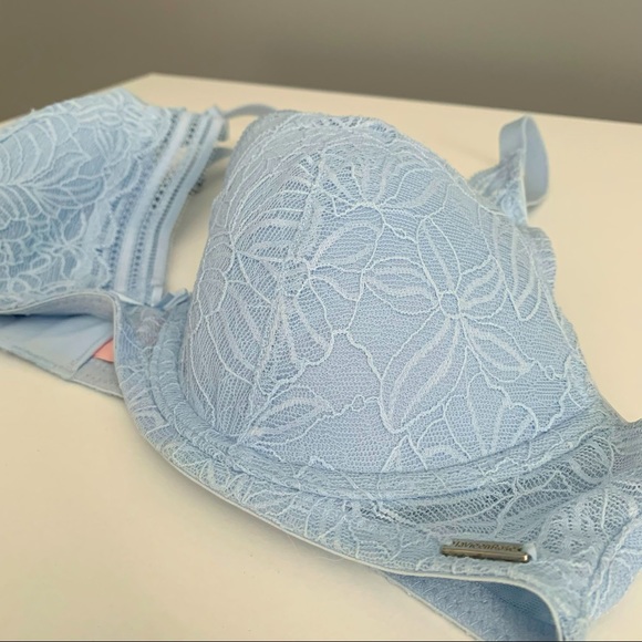 La Vie En Rose Light Blue Underwire Lace Bra 36B - Picture 6 of 7